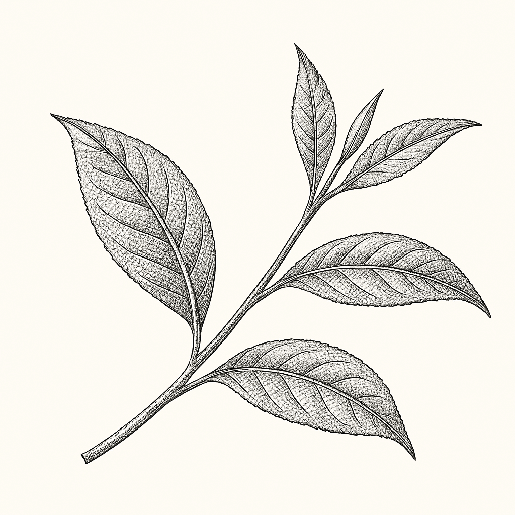 Abstract botanical luxury texture representing Burakorn Tea as a portfolio venture.